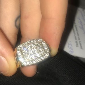 1.3ct two tone 10kwhite and yellow gold Rolex ring